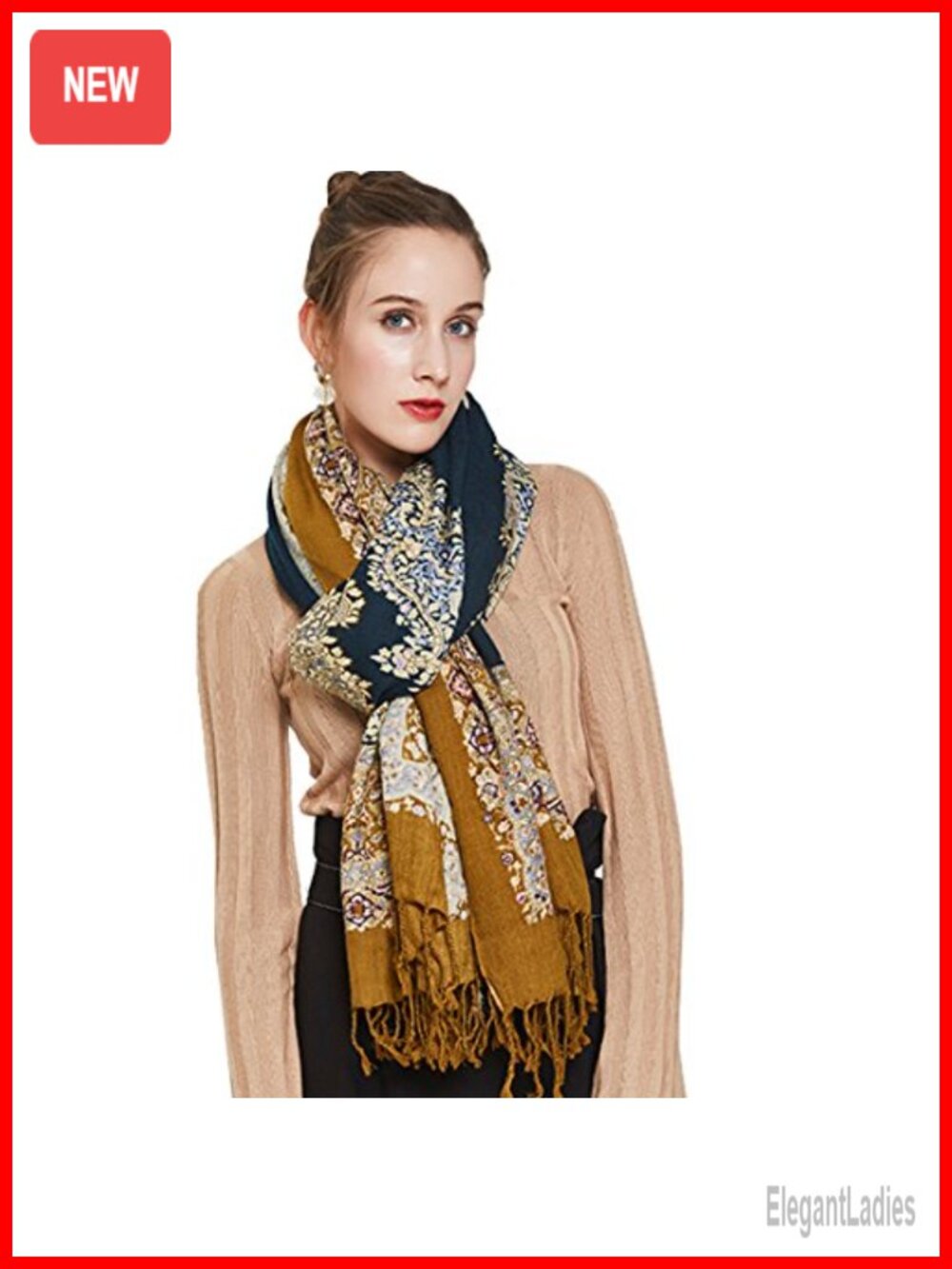 100% Merino Wool Oversized Pashmina Shawl Wrap Women Travel Blanket